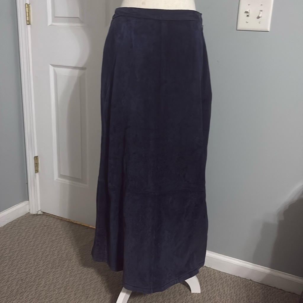 Vintage Leather Maxi Skirt